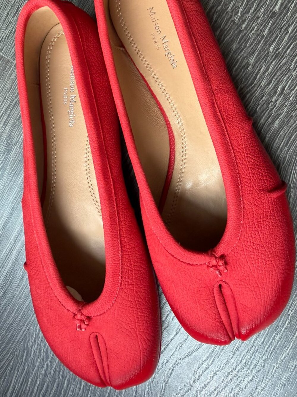 Maison Margiela Women's Red Tabi New Ballerina 37 - Picture 2 of 12